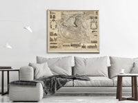 Old Map of Lyon France 1740 Vintage Map of Lyon | Vintage Map Wall Art Print