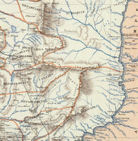 Old Map Paraguay 1888 Vintage Map | Vintage Map Wall Art Print