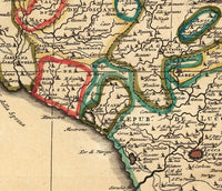 Old Map of Tuscany Toscana Italy 1708 Vintage Map  | Vintage Map Wall Art Print