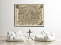 Old Map of Rome Roma Italy 1696 Ancient Map of Rome Vintage Map | Vintage Map Wall Art Print