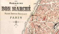 Old Map of Paris Guide 1892 Vintage Map | Vintage Map Wall Art Print