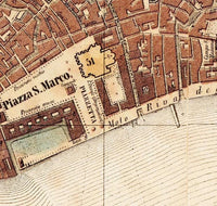 Old Map of Venice Venetia Venezia 1876 Vintage Map of Venice | Vintage Map Wall Art Print