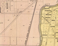 Old Map of Watertown Wisconsin 1878 Vintage Map | Vintage Map Wall Art Print