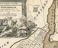 Old Map of Stockholm, Sweden 1720  | Vintage Map Wall Art Print