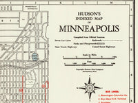 Old Map of Minneapolis 1945 Vintage Map | Vintage Map Wall Art Print