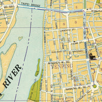 Old Map of Taipei Taiwan Touristic Guide Map | Vintage Map Wall Art Print