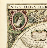 Old World Map Old Map 1641 Vintage Map  | World Map Gift World Map Print | Vintage World Map | World Map Wall Art | Large Map Print