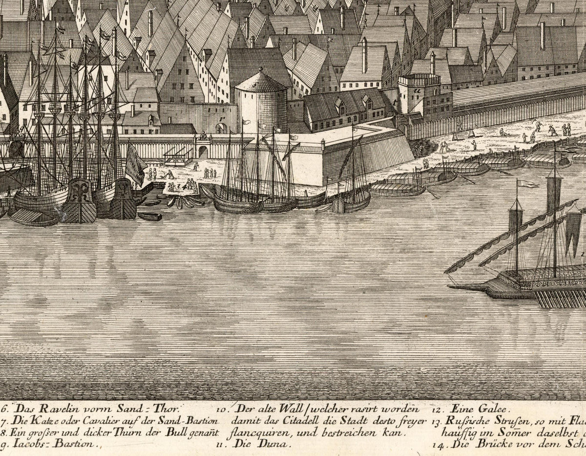 Old Map of Riga 1720 Latvia Vintage Map – OldCityPrints - VINTAGE MAPS ...