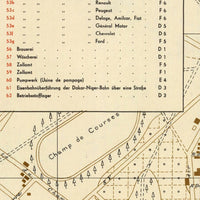 Old Map of Dakar Senegal 1941 Vintage Map | Vintage Map Wall Art Print