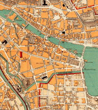 Old Map of Zurich Switzerland 1890 Vintage Map | Vintage Map Wall Art Print
