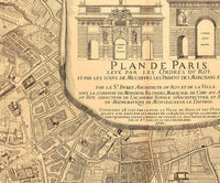 Old Map of Paris France 1710 Vintage Map | Vintage Map Wall Art Print