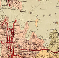 Old Map of Sydney and Suburbs 1903 Australia Vintage Map | Vintage Map Wall Art Print
