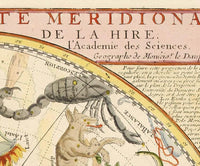 Old Planisphere Celeste meridional and septentrional 1775 Vintage Map | Vintage Map Wall Art Print | Large Poster Print