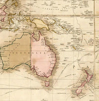 Old World Map in 1819 Antique World Map | World Map Gift World Map Print | Vintage World Map Wall Map | World Map Wall Art