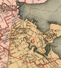 Old Map of Dorchester Boston 1899 Vintage Map | Vintage Map Wall Art Print