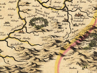 Old Map of Transylvania Romania 1634 Vintage Map  | Vintage Map Wall Art Print