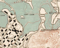 Old Map of Canberra City Australia 1918 Vintage Map | Vintage Map Wall Art Print