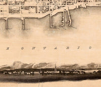 Old Map of Toronto Ontario Canada 1842 Vintage map Toronto  | Vintage Map Wall Art Print