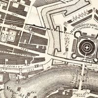 Old Map of Vatican Rome Italy 1748 Vintage Map of Vatican City | Vintage Map Wall Art Print