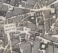 Old Map of Madrid  Spain Espana 1844 Vintage Map | Vintage Map Wall Art Print