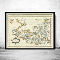 Old Map of Tibet 1747 Vintage Map of Tibet | Vintage Map Wall Art Print