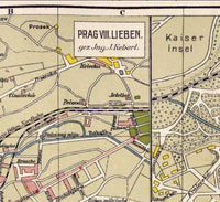 Old Map of Prague 1910 Czech Republic Vintage Map | Vintage Map Wall Art Print