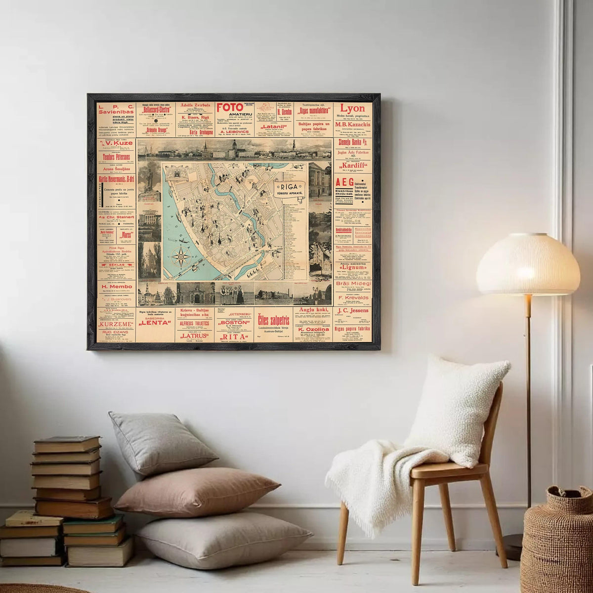 Old Map of Riga Latvia 1935 Vintage Map – OldCityPrints - VINTAGE MAPS ...