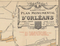 Old Map of Orleans 1912 France Vintage Map | Vintage Map Wall Art Print