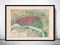 Old Map of Calcutta Kolkata India 1832 Vintage Map | Vintage Map Wall Art Print