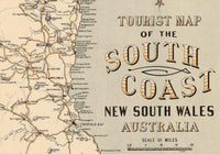 Old Map of New South Wales Australia 1912 Vintage Tourist Map | Vintage Map Wall Art Print