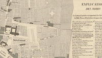 Old Map of Rennes France 1830 Vintage Map | Vintage Map Wall Art Print
