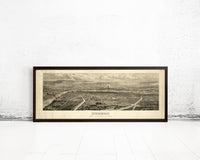 Old View of London England United Kingdom 1861 Vintage Map | Vintage Map Wall Art Print