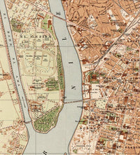 Old Map of Cairo Egypt 1920  | Vintage Map Wall Art Print