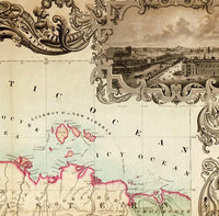Old World Map 1854 Mercator Projection Vintage Map | World Map Gift World Map Print | Vintage World Map | World Map Wall Art