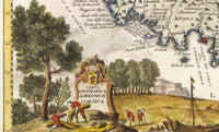 Old Map of Corsica Isle de Corse 1740  | Vintage Map Wall Art Print