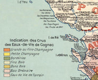 Old map of France Gastronomy Vintage Poster  | Vintage Map Wall Art Print