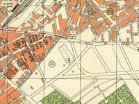 Old Map of Casablanca Morocco 1950 Vintage Map | Vintage Map Wall Art Print