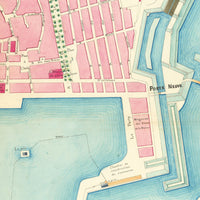 Old Map of Toulon France 1841 Vintage Map | Vintage Map Wall Art Print