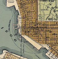 Old map San Diego California 1920 Vintage Map | Vintage Map Wall Art Print