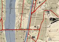 Old Map of Cairo Egypt Vintage Map | Vintage Map Wall Art Print