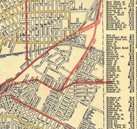 Old Map of Los Angeles 1906 Vintage Map | Vintage Map Wall Art Print