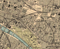 Old Map of Glasgow, Scotland 1912 Vintage Map | Vintage Map Wall Art Print