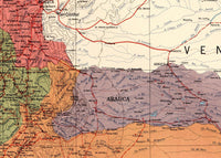 Old Map of Colombia Vintage Map of Colombia | Vintage Map Wall Art Print
