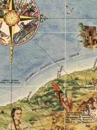 Old Map of Panama Canal Zone 1941 Vintage Map | Vintage Map Wall Art Print