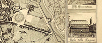 Old Map of Padua Padova Italy 1840 Vintage Map | Vintage Map Wall Art Print