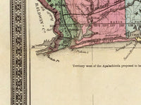 Old Map of Florida 1870 Vintage Map | Vintage Map Wall Art Print