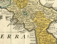 Old Map of Italy 1742 italia Vintage Map Italy | Vintage Map Wall Art Print