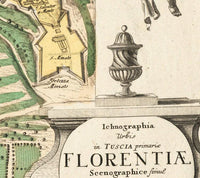 Old Map of Florence Firenze 1731 Vintage Map of Florence  | Vintage Map Wall Art Print