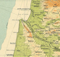 Old Map of Palestine and Jerusalem 1920 Vintage Map Gift  | Vintage Map Wall Art Print