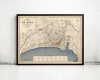 Old Map of Nice France 1882 Vintage Map  | Vintage Map Wall Art Print